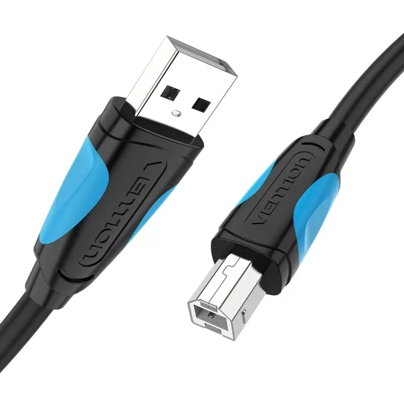 Kabel USB 2.0 A do USB-B Vention VAS-A16-B500, 5 m, czarny, męski-męski, 480 Mb/s
