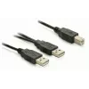 Kabel USB DeLOCK USB-B/USB-A 1 m Czarny