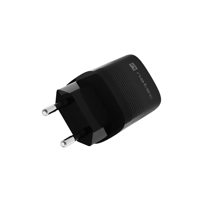 Przewodowa ładowarka do urządzeń mobilnych NATEC NUC-2141, 30W, USB-C PD 3.0 + USB-A QC 3.0, 110–240V, czarna