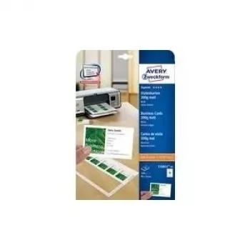 Avery Quick&Clean C32011 - Visitenkarten - Biały - 45 x 85 mm - 200 g/m2 - 100 Karte(n) (10 Sheets x 10) (C32011-10)