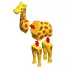 Animal Popular Playthings Magnetyczne Mieszaj i Dopasowuj Zwierzęta Wielokolorowe