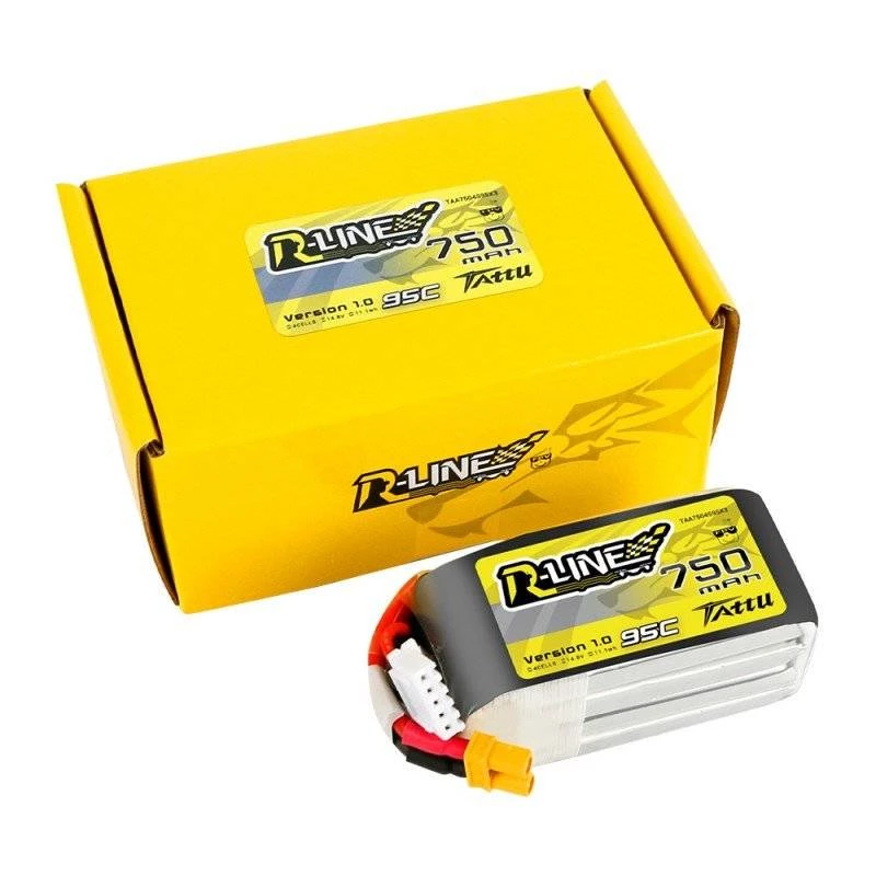 Bateria Tattu R-Line 750mAh 14.8V 95C 4S1P JST-XHR