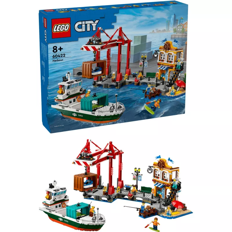 LEGO CITY 60422 Nadmorski port z frachtowcem