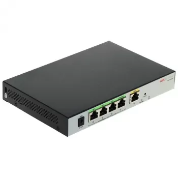 Hikvision DS-3WG105GP-SI router przewodowy Fast Ethernet, Gigabit Ethernet Czarny, Szary