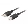 Kabel USB-A na USB-B LANBERG CA-USBA-15CU-0018-BK, 1,8 m, czarny