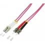 Logilink - Patch-Cable - LC Multi-Mode (M) to ST multi-mode (M) - 5 m - Fibre Optic - 50/125 micrometre - OM4 - bezhalogenowy - heather violet (FP4LT05)