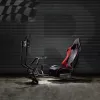NanoRS RS160 fotel gamingowy, stojak symulatora wyścigów 3w1, PC, konsole, gracze, pokrycie ze skóry syntetycznej, stojak na kierownicę, uchwyt TV do 50 inch, maks. VESA 400x400