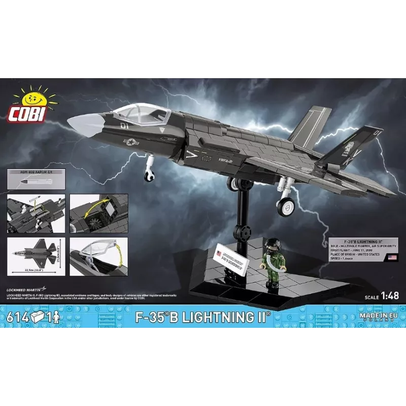 F-35B Lightning II Klocki Konstrukcyjne - 614 elementów