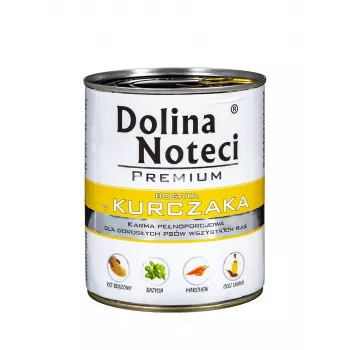Mokra karma dla psa Dolina Noteci Poultry Adult 800g — kurczak, białko 11%, tłuszcz 7%, wilgotność 76%