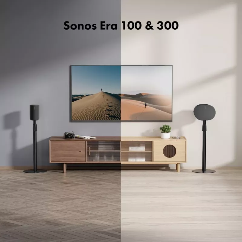 Stojak podłogowy MACLEAN MC-496 do Sonos Era 100 i 300, regulowana wysokość 682–1068 mm