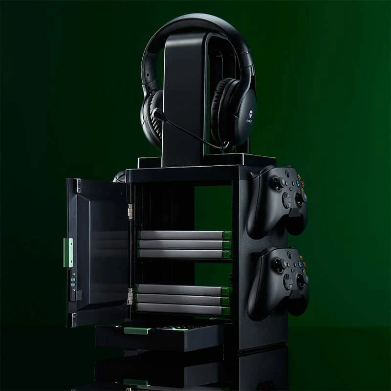 Numskull Games Official Xbox Gaming Locker, uchwyt na dyski do gier, Xbox, czarny, przewodowy
