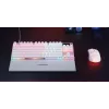 Mechaniczna klawiatura gamingowa TKL STEELSERIES Apex Pro TKL Gen 3 biała — układ US, RGB, regulowane przełączniki