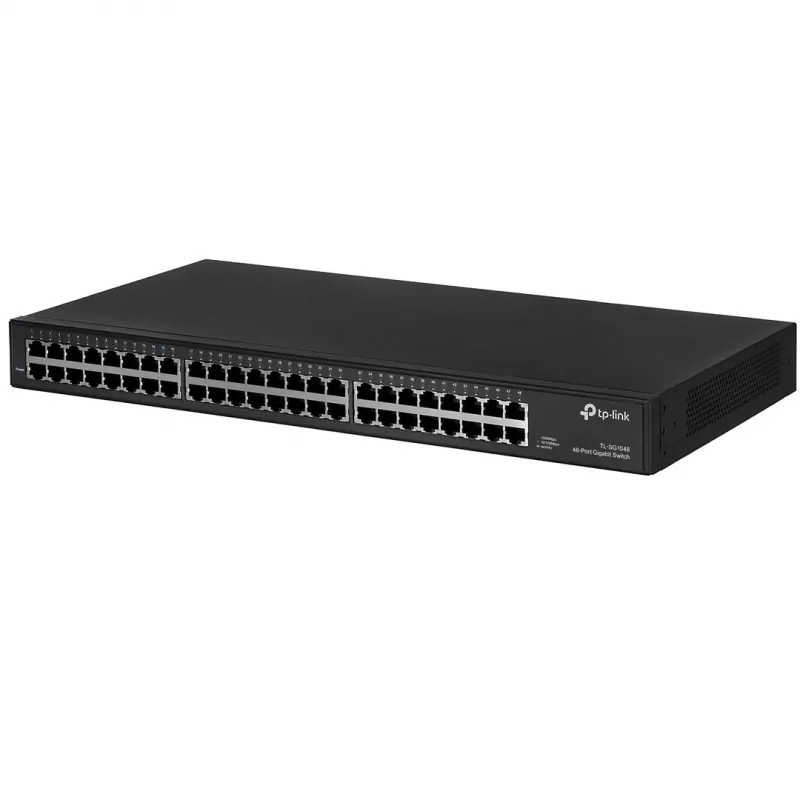 TP-Link TL-SG1048 Niezarządzalny Gigabit Ethernet (10/100/1000) 1U Czarny