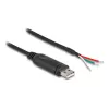 Kabel przejściowy DeLOCK USB 2.0 Typ-A do Serial RS-485 2 m Czarny