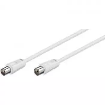Wentronic Goobay Antenna Connection Cable, biały, 0.5 m - IEC/Coax Plug IEC/Koax-Socket (50910)