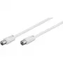 Wentronic Goobay Antenna Connection Cable, biały, 0.5 m - IEC/Coax Plug IEC/Koax-Socket (50910)