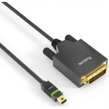 PureLink - MiniDP/DVI Kabel - Ultimate Serie - 2,00m - schwarz PureLink® - Ultimate Serie. MiniDP Kabel mit 24 kt. vergoldeten Präzisions-Steckkontakt