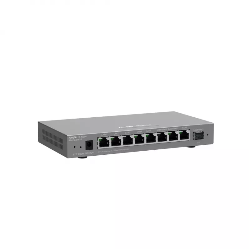Router RUIJIE RG-EG209GS 9-portowy Gigabit zarządzany w chmurze z 8x Gigabit RJ-45 i 1x SFP