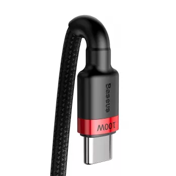 Kabel Baseus Cafule PD2.0 100W flash charging USB do Type-C (20V 5A) 2m czerwony+czarny