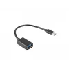 Kabel USB Lanberg AD-OTG-UC-01 0,15 m USB 2.0 USB A USB C Czarny