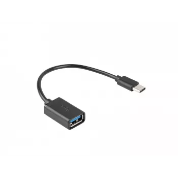 Kabel USB Lanberg AD-OTG-UC-01 0,15 m USB 2.0 USB A USB C Czarny
