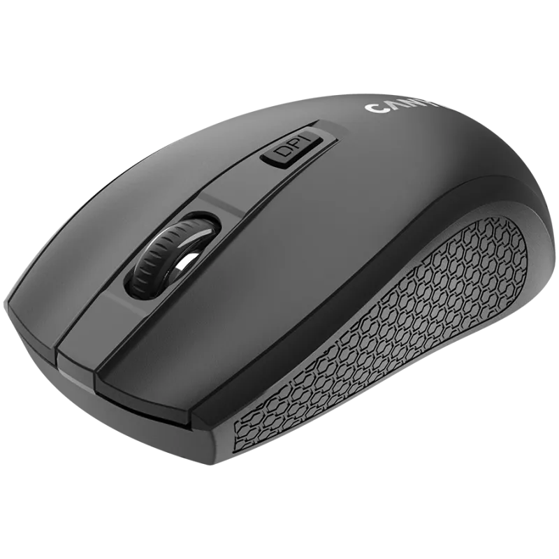 CANYON MW-7, 2.4Ghz wireless mysz, 6 buttons, DPI 800/1200/1600, with 1 AA bateria ,size 110*60*37mm,58g,Czarny