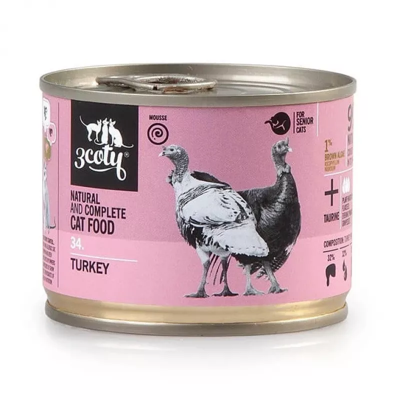 3COTY 34. Turkey Senior - mokra karma dla kota - 180g