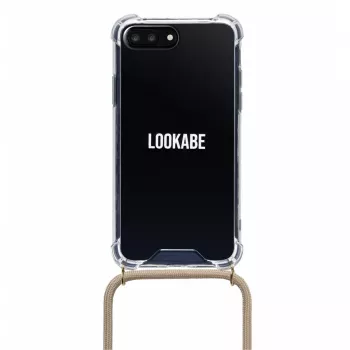 Etui naszyjne Lookabe loo007 gold nude na iPhone 7/8 Plus — noszone etui na telefon z paskiem