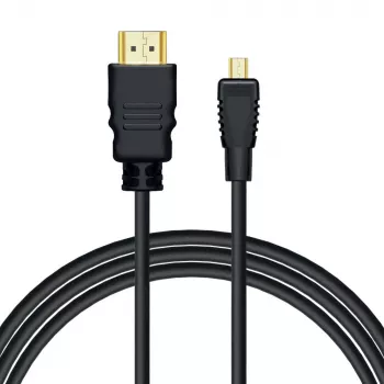 Savio CL-40/M HDMI (M) - micro HDMI (M) kabel z Ethernetem, 2m, Czarny