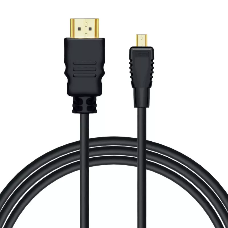 Savio CL-40/M HDMI (M) - micro HDMI (M) kabel z Ethernetem, 2m, Czarny