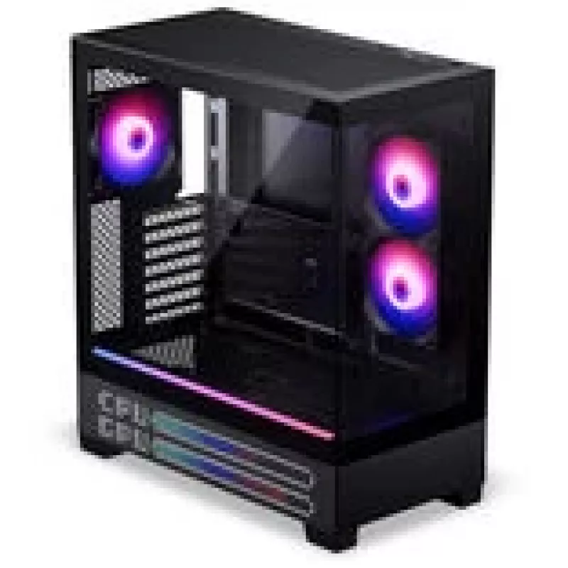 PHANTEKS XT View Matrix PC-Enclosure, Midi-Tower, E-ATX, Tempeczerwony Glass, Matrix LED - czarny (PH-XT523VM1_DBK01)