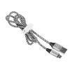 Kabel USB Tracer TRAKBK46928 1m USB A Micro-USB B Czarny Srebrny