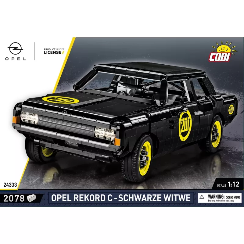 Zestaw konstrukcyjny Cobi Opel Rekord C, plastikowy model samochodu, 2078 elementów, wiek 10+
