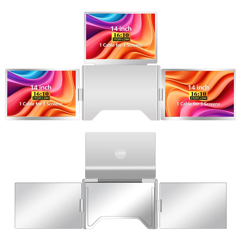 Extralink Smart Life S780 14 Przenośny Monitor do Laptopa, 3 Monitory, IPS, 1920x1200