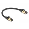 Kabel sieciowy DeLOCK RJ45 Cat.6A męski do męskiego S/FTP 0,3 m Czarny