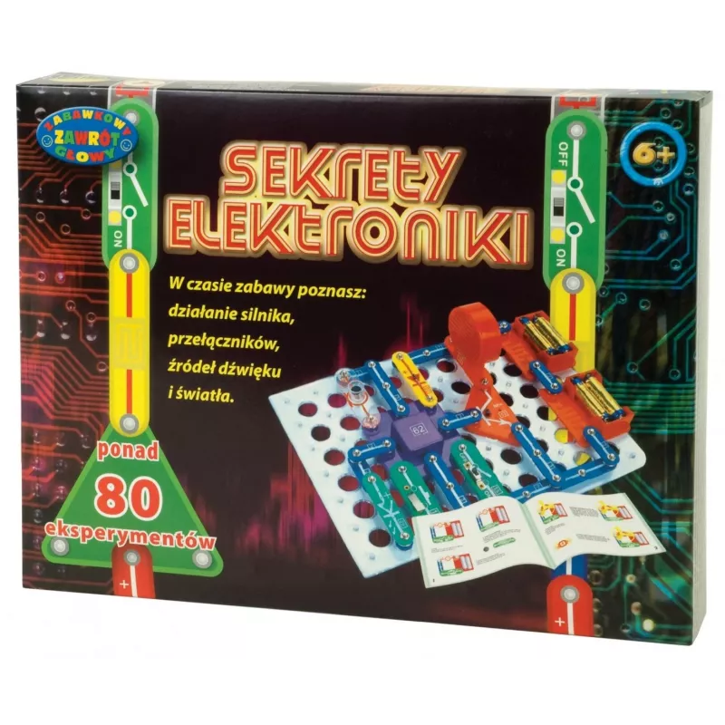 Edukacyjny zestaw naukowy z elektroniki Dromader Sekrety Elektroniki — 80 eksperymentów
