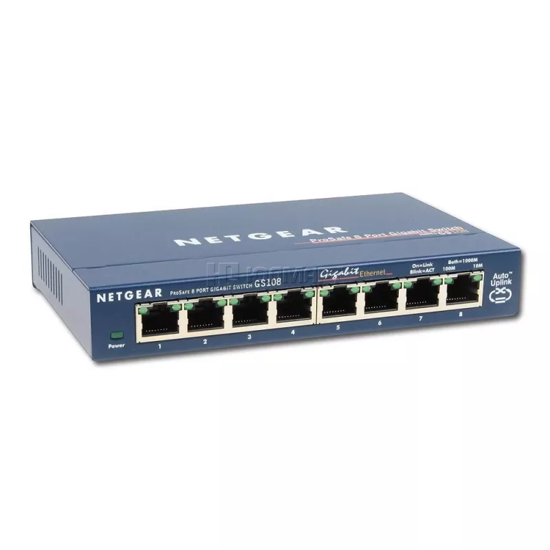 Przełącznik niezarządzalny NETGEAR GS108GE, 8 portów, Gigabit Ethernet, 16 Gbit/s