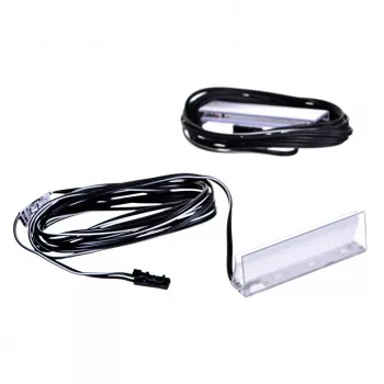 Lampa LED montowana na półce cama meble Cama prostokątna 2LED natynkowa czarna zimna biel