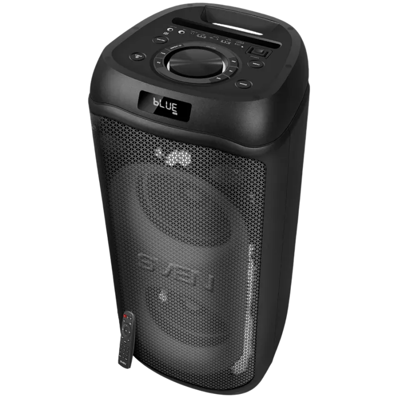Głośnik SVEN PS-1050, czarny (200W, TWS, Bluetooth, FM, USB, microSD, wyświetlacz LED, 7200mAh)