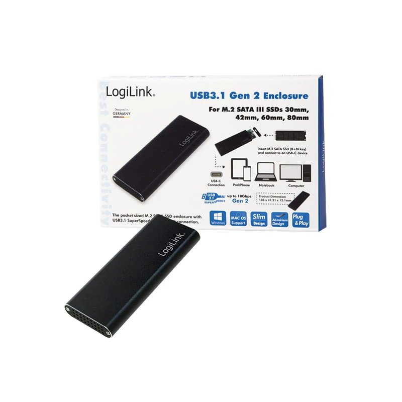 Obudowa SSD LogiLink UA0314 Czarna M.2