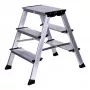 Stopień schodkowy Krause 126030 — aluminiowy, 3-stopniowy, maks. wysokość 65 cm, 6,1 kg, szerokość 500 mm