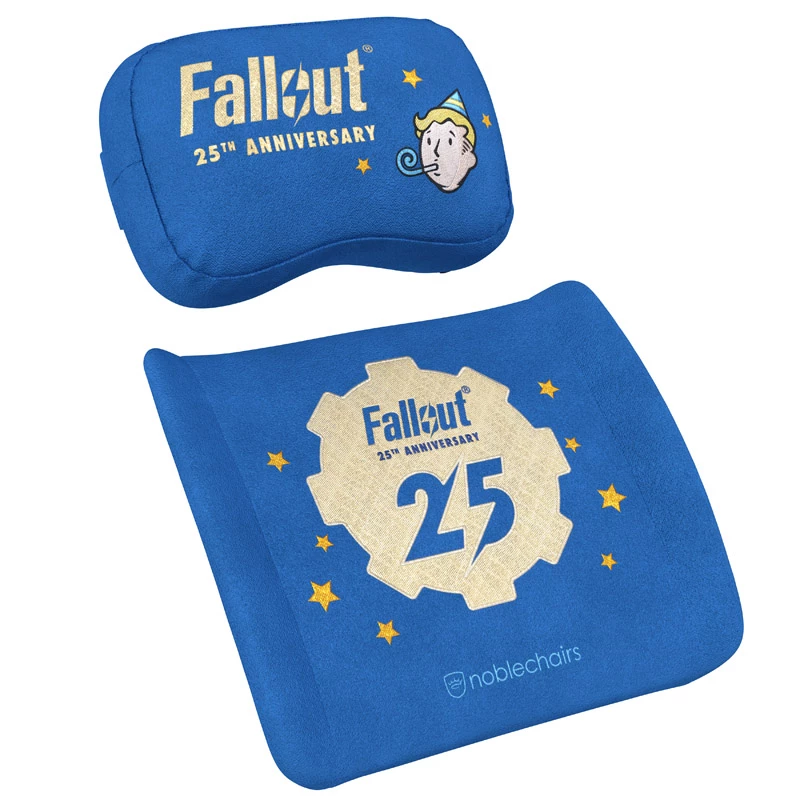 Poduszka pod szyję/Poduszka lędźwiowa noblechairs Fallout 25th Anniversary Edition niebieski 2 szt.