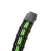 CableMod PRO ModMesh 12VHPWR zestaw przedłużaczy kabli czarny/jasnozielony, 3-pin 16-pin zestaw