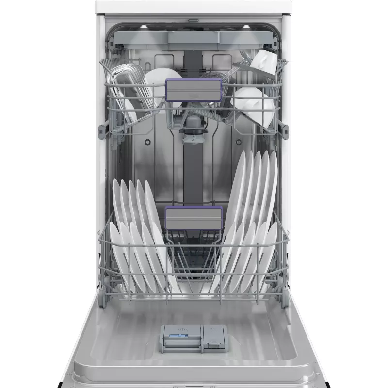 BEKO Wolnostojąca zmywarka BDFS26120WQ, Klasa energetyczna E, Szerokość 45 cm, 6 programów, Silnik inwerterowy, Trzecia szuflada, Biała