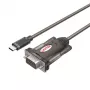 Kabel szeregowy Unitek Y-1105K — 1,5 m czarny, męski DB-9 na męski DB-9