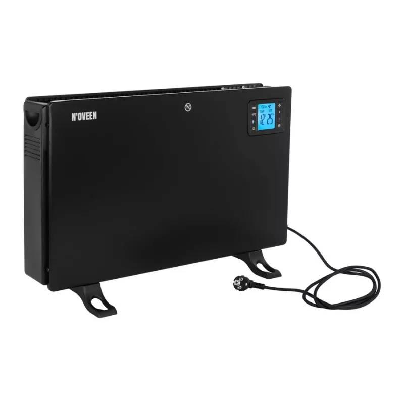 Konwektorowy grzejnik elektryczny NOVEEN CH7100 — 2000 W, 3 poziomy mocy, LCD, timer, pilot, czarny