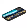 Etui ochronne iKins do Apple iPhone 12 mini — wzór fioletowy agat