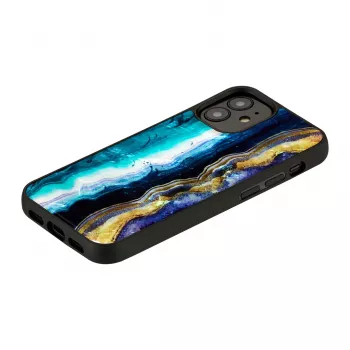 Etui ochronne iKins do Apple iPhone 12 mini — wzór fioletowy agat