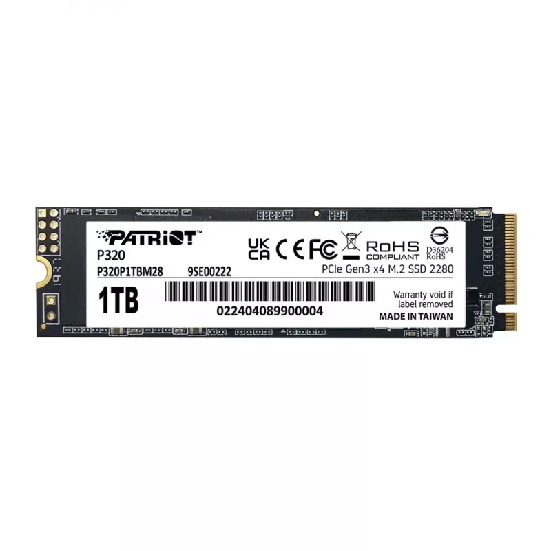 SSD Patriot Viper P320 M.2 PCIe Gen3x4 512GB 3000MB/s