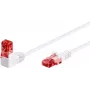 Goobay CAT 6 kabel krosowy 1x 90° angled, U/UTP, biały, 1 m - latch tab top, CCA miedź Mix (51522)